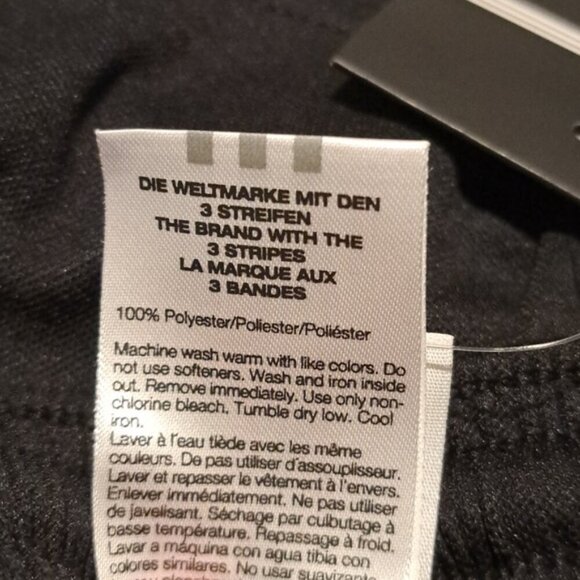 Adidas Trussie girls size Large soccer shorts, all black with white accent, NWT - Picture 6 of 6